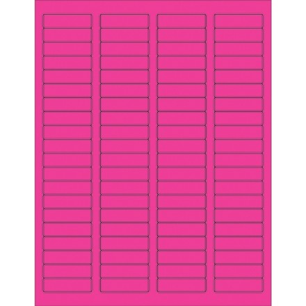 Fluorescent Pink Laser Labels, 1 3/4 x 1/2"