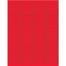 Fluorescent Red Laser Labels, 1 3/4 x 1/2"