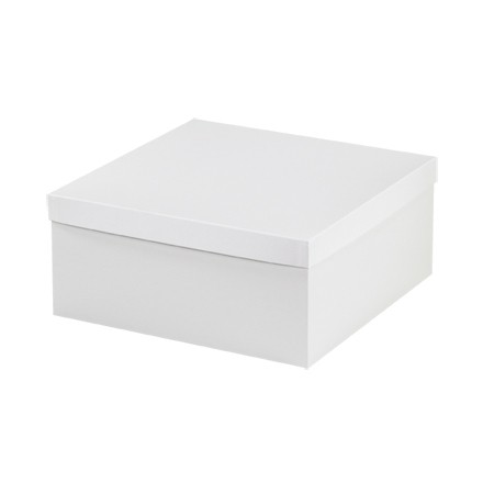 Chipboard Gift Boxes, Bottom, Deluxe, White, 14 x 14 x 6"