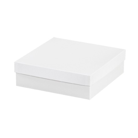 Chipboard Gift Boxes, Bottom, Deluxe, White, 12 x 12 x 3"