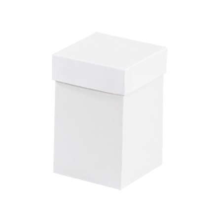 Chipboard Gift Boxes, Bottom, Deluxe, White, 4 x 4 x 6"