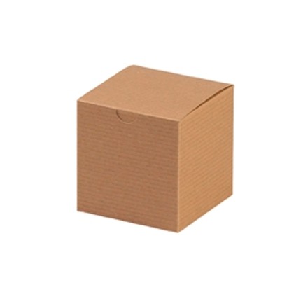 Chipboard Boxes, Gift, Kraft, 4 x 4 x 4"
