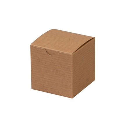 Chipboard Boxes, Gift, Kraft, 3 x 3 x 3"