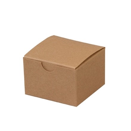 Chipboard Boxes, Gift, Kraft, 3 x 3 x 2"