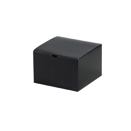 Chipboard Boxes, Gift, Gloss Black, 6 x 6 x 4"