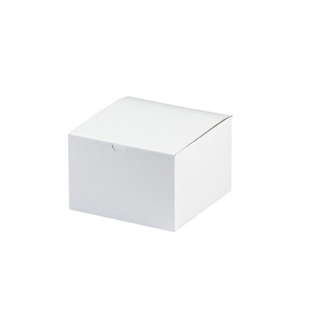 Chipboard Boxes, Gift, White, 6 x 6 x 4"