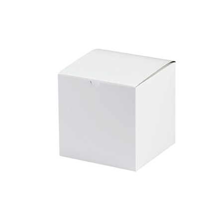 Chipboard Boxes, Gift, White, 6 x 6 x 6"