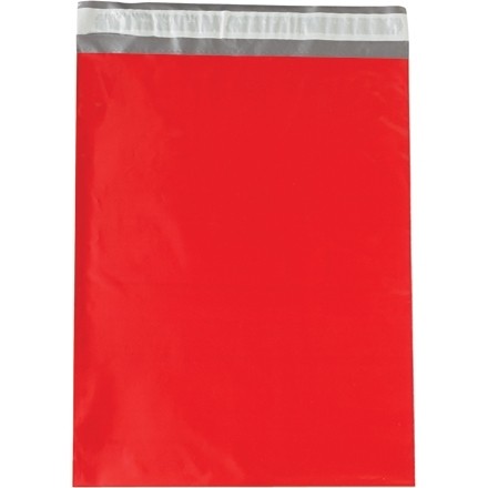 Poly Mailers, Red, 12 x 15 1/2"