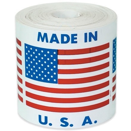 " Made In U.S.A." Labels, 2 x 2"