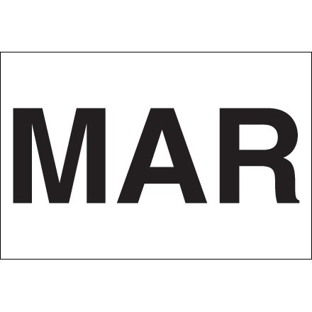 White "MAR" Inventory Labels, 2" x 3"