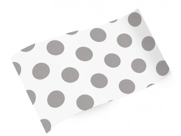 Silver Dots (1”) - Printed Tissue Sheets, 20 x 30