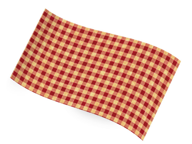 Red/Kraft Gingham - Printed Tissue Sheets, 20 x 30