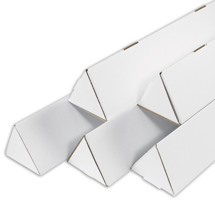 Mailing Tubes, Triangle, White, 2 x 36 1/4"