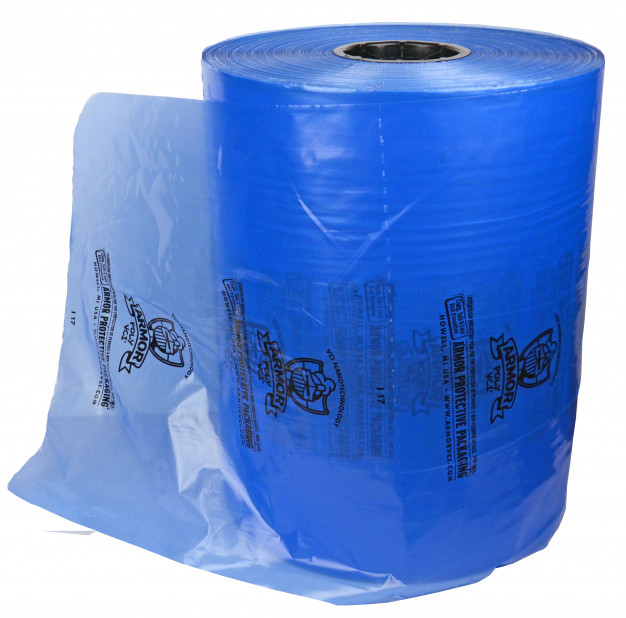 ARMOR POLY® Rust Preventative High Density Sheeting, 1.25 Mil, Blue, 18 x 18"