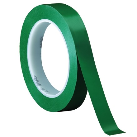 3M 471 Green Vinyl Tape, 1/2 x 36 yds., 5.2 Mil Thick for $25.71 Online