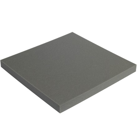 1 Sheet Density Polyester Foam Sheet .25 x 54 x 60 Charcoal 2 Lbs