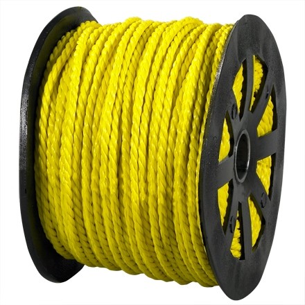 Twisted Polypropylene Rope - 3/4, Yellow