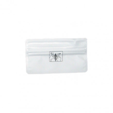Child-Resistant Pre-Roll Pouch, 5 7/10 x 2 22/25", White