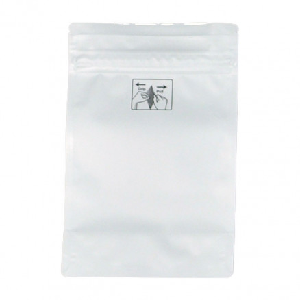 1 oz Child-Resistant Bags Child-Resistant Pouch, 5 9/10 x 9", White