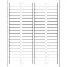 White Weather-Resistant Laser Labels, 1 3/4 x 1/2"