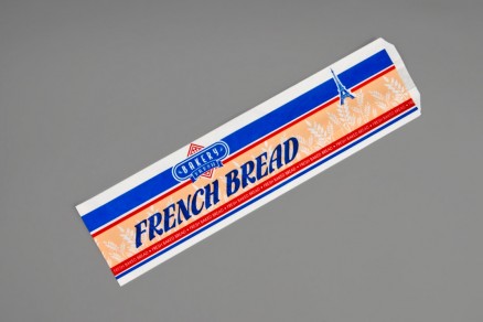White Printed French Bread Bags - Bakery Fresh Design, 5 1/4 x 3 1/4 x 20"