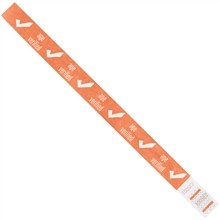 Orange "Age Verified" Tyvek® Wristbands, 3/4 x 10"