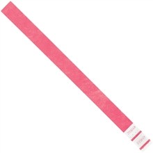 Pink Tyvek® Wristbands, 3/4 x 10"