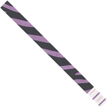 Purple Zebra Stripe Tyvek® Wristbands, 3/4 x 10"