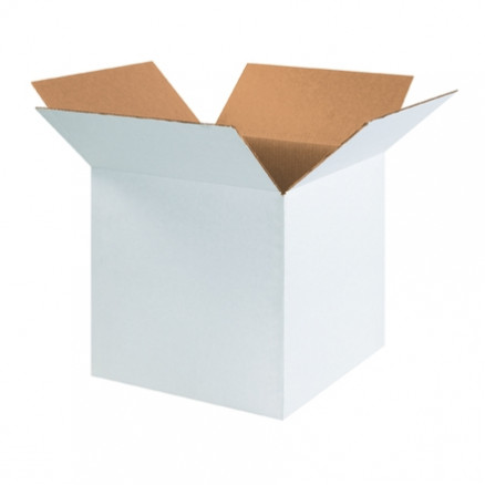 White Corrugated Boxes, 16 x 16 x 16", Cube