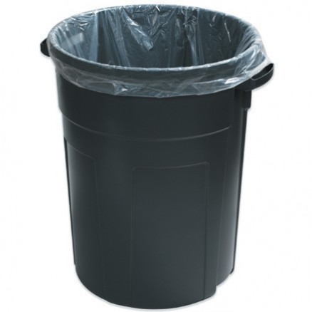 Trash Liners, 33 Gallon, .9 Mil, Clear