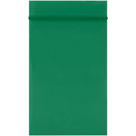 Reclosable Poly Bags, 2 x 3", 2 Mil, Green