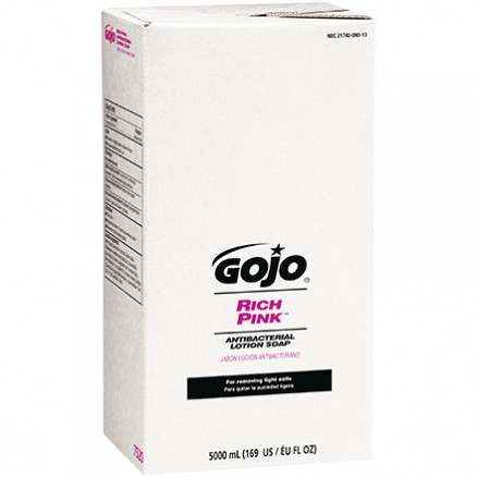 GOJO® Rich Pink™ Antibacterial Lotion Soap Refill Box - 5,000 ml