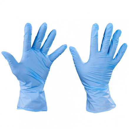 Blue Nitrile Gloves - 4 Mil - Exam Grade, Large