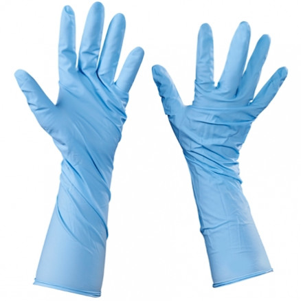 Blue Nitrile Gloves 6 Mil - Extended Cuff - Xlarge