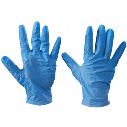 Powdered Vinyl Gloves - Blue - 5 Mil - Xlarge