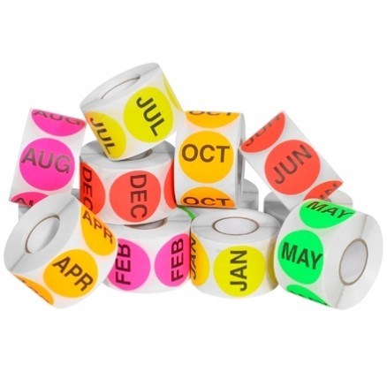 Months of the Year Circle Label Pack, 2"