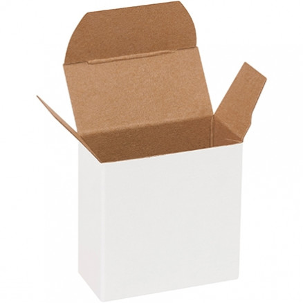 Chipboard Boxes, Folding Cartons, Reverse Tuck, 2 1/8 x 1 1/16 x 2 1/8", Kraft