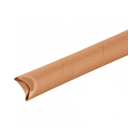 1 1/2 x 6 Brown Mailing Tubes With End Caps .060 Gauge
