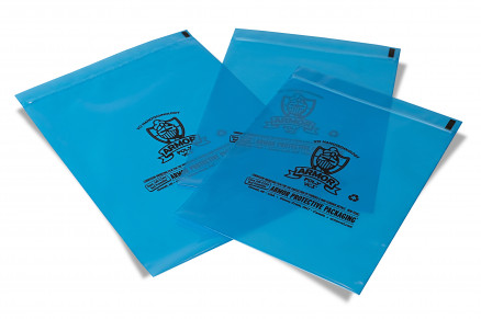 ARMOR POLY® Rust Preventative Zip Bags, 4 Mil, Blue, 6 x 8"
