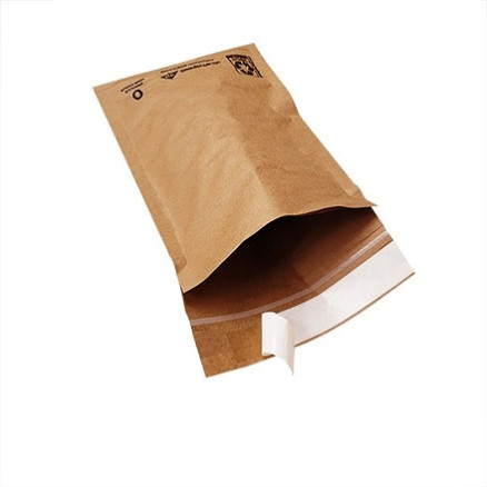 Kraft #0 Curbside Recyclable Paper Padded Mailers, 7 x 9"