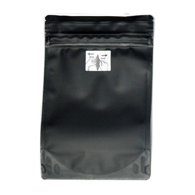 1 oz Child-Resistant Bags Child-Resistant Pouch, 5 9/10 x 9", Black