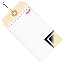 Pre-Wired Inventory Tags - 3-Part Carbon Style with Adhesive Strip (0000-0499), 6 1/4 x 3 1/8"