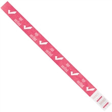 Pink "Age Verified" Tyvek® Wristbands, 3/4 x 10"