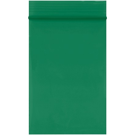 Reclosable Poly Bags, 2 x 3", 2 Mil, Green