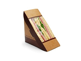 Compostable Grab and Go Sandwich Containers, 6 17/20 x 2 17/20 x 4 17/20"