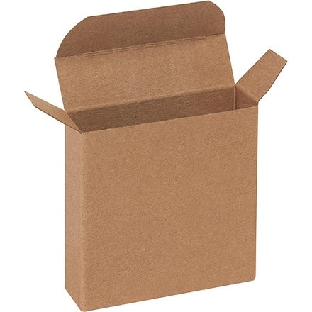 Chipboard Boxes, Folding Cartons, Reverse Tuck, 3 x 7/8 x 3", Kraft