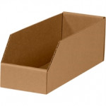 Cajas para contenedores de cartón corrugado, 4 x 24 x 4 1/2 