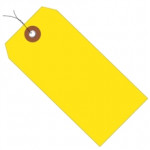 Etiquetas de plástico amarillas precableadas # 8 - 6 1/4 x 3 1/8 