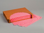 Hojas de papel resistentes a la grasa, cuadros rojos, 30 x 23 cm