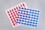 Hojas de revestimiento para canastas de papel a cuadros azules, 12 x 10 1/2 